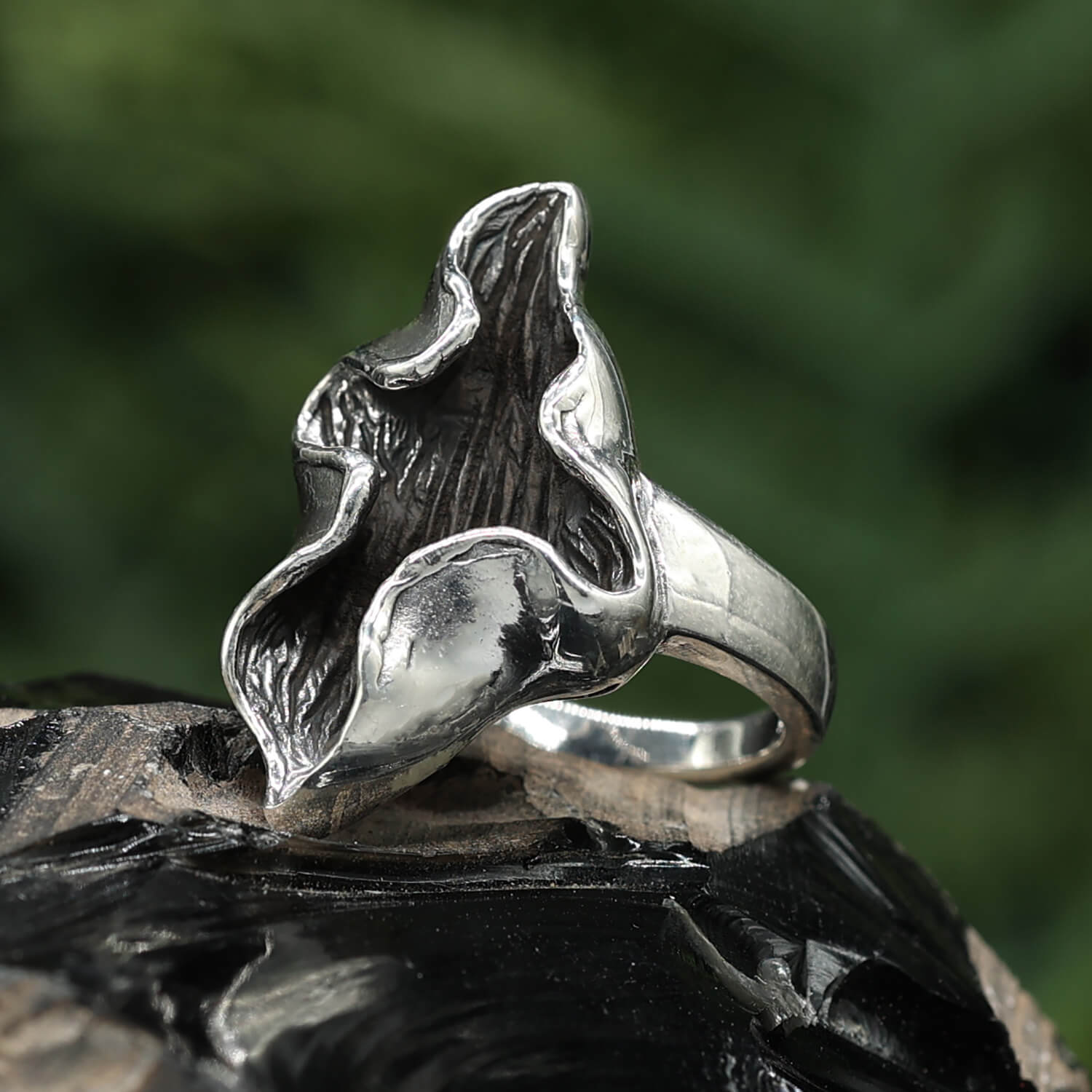 Edler Ring Damen Herren Silberring 925 Silber ausgefallenes Design