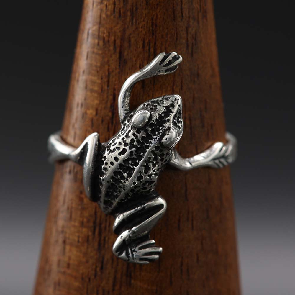 Frosch 925 Silber Ring Frauen Schmuck Mädchen mystischer Schmuck