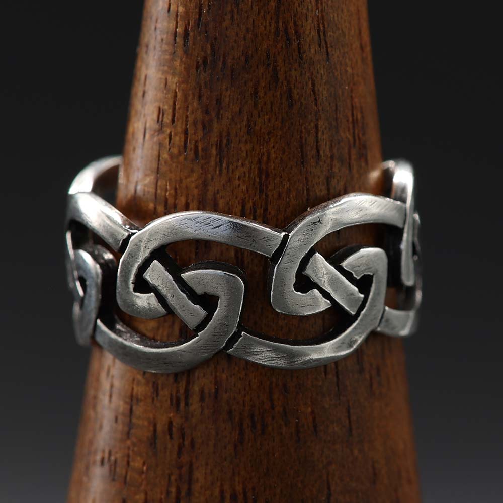 Kelten Silberring 925 Silber Knoten Muster im keltischen Stil