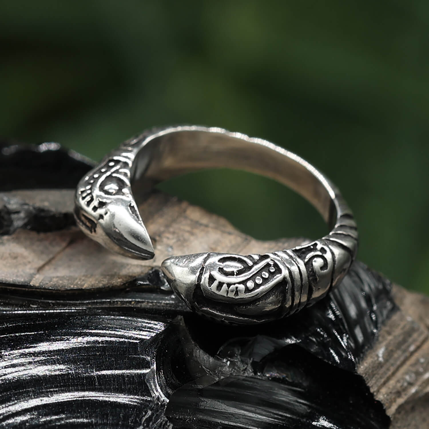 Odins Raben Damenring Silber Schmuck Ring Herren Wikinger