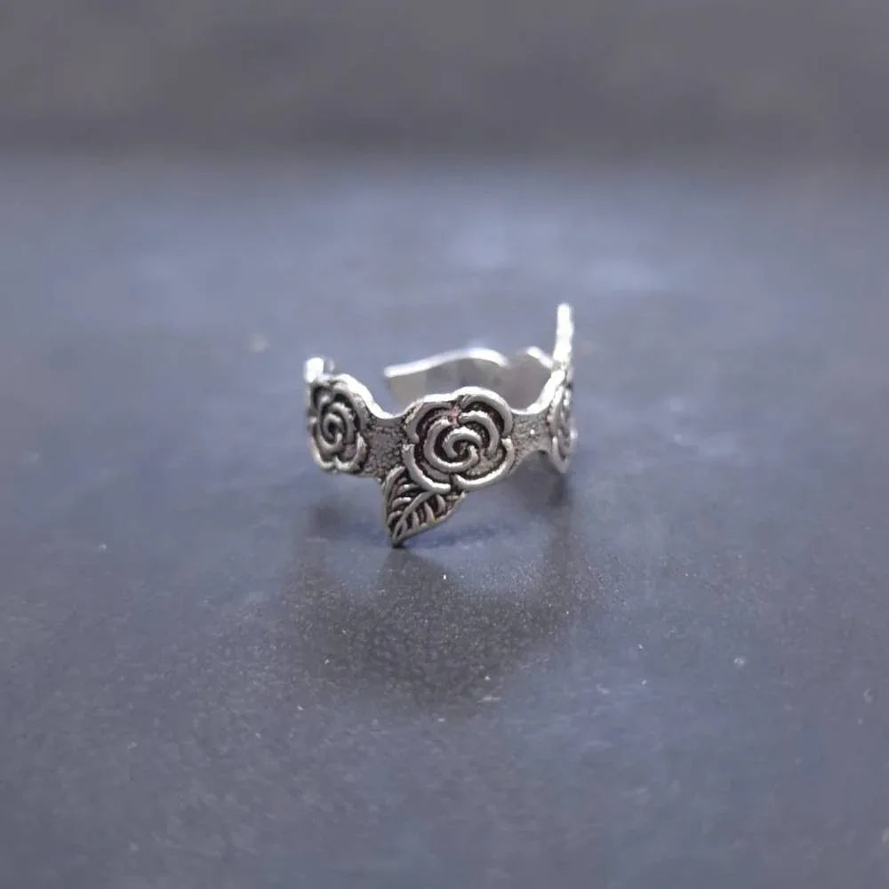 Rose Silber Zehenring Sommerschmuck Frauen Mädchen Damen