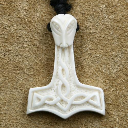 Thorshammer Schmuck Kette Knochen