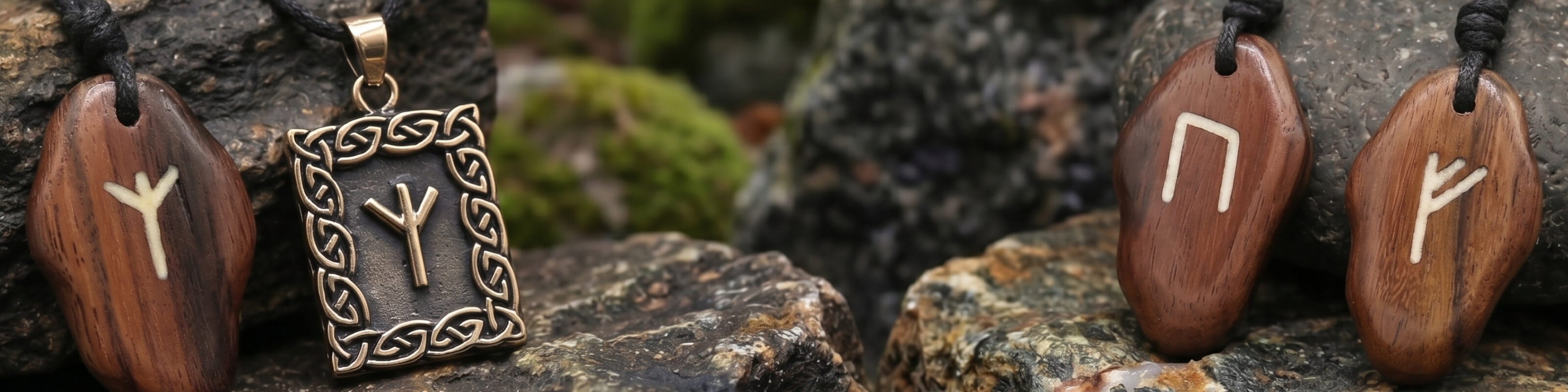 Runenanhänger mit nordischer Symbolik – Drachensilber