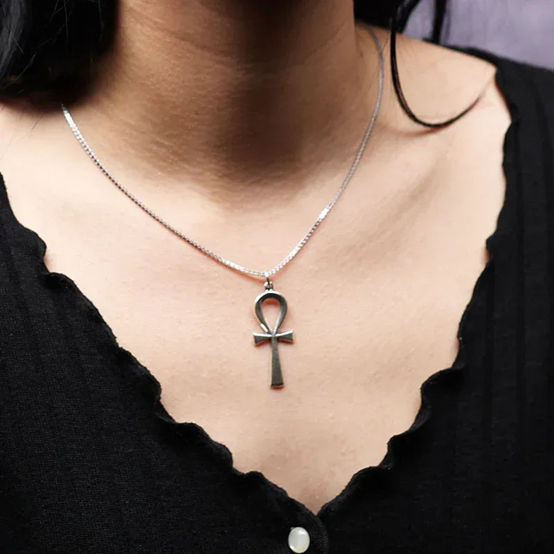 Ankh Anhänger Silber Halskette 925 Sterling ägyptischer Schmuck