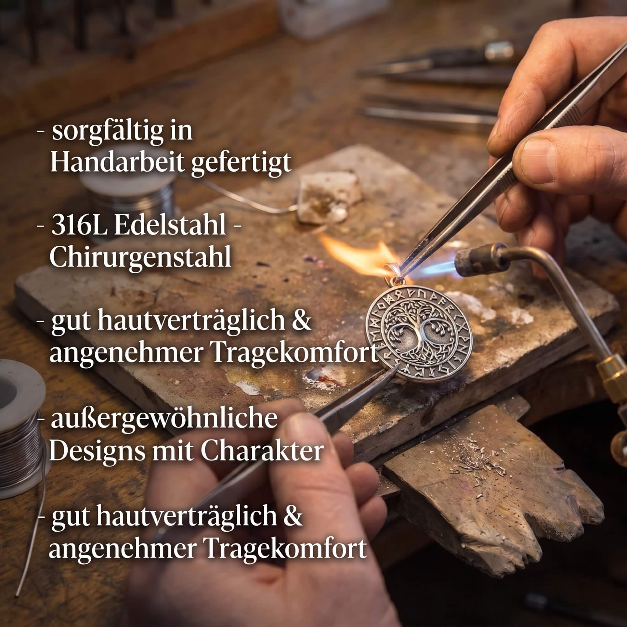 Edelstahl Schmuck einzigartigte Designs Szene Schmuck langlebig