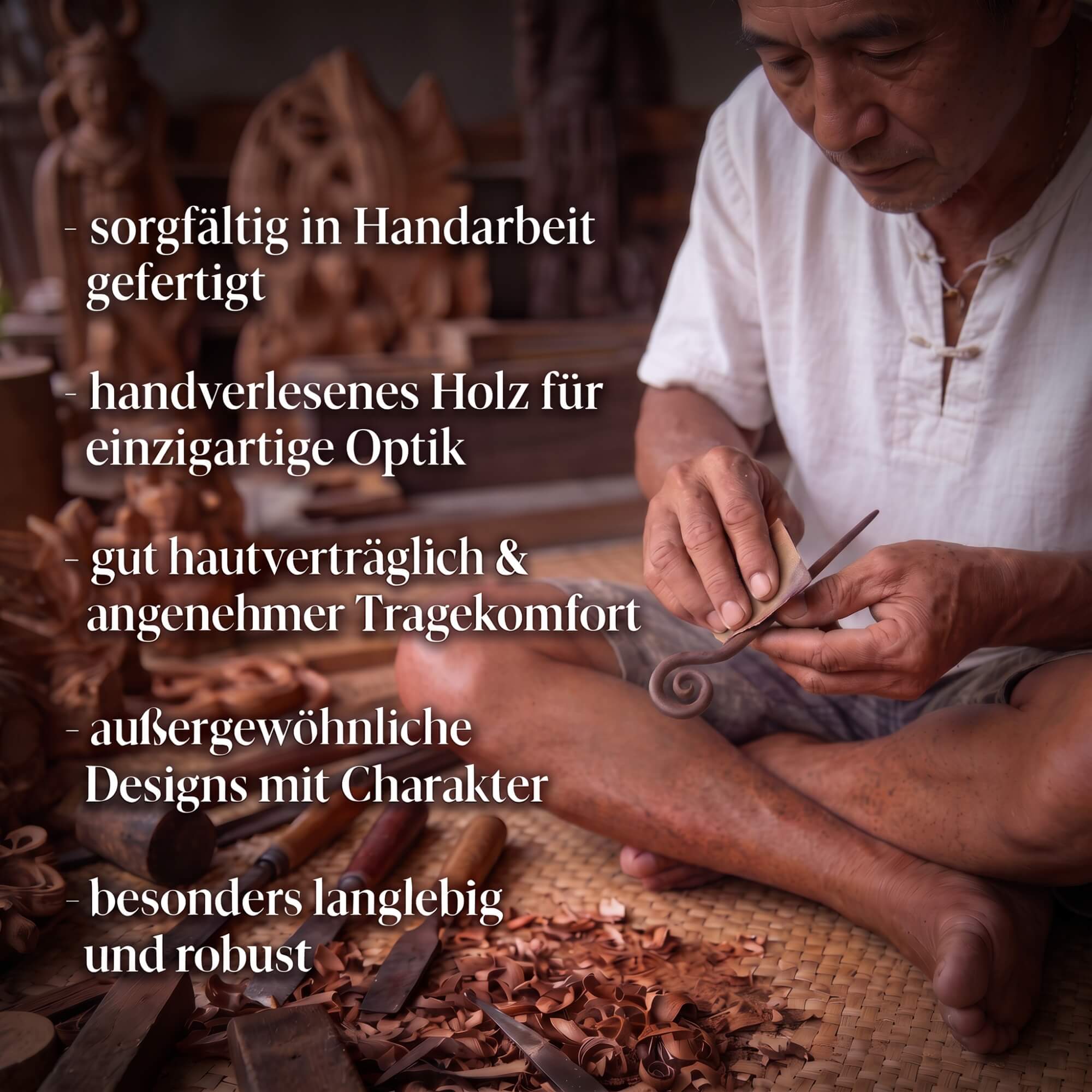 Holz Schmuck Kette einzigartigte Designs Szene Schmuck langlebig