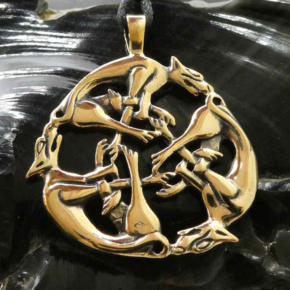 Die Hatz Bronze Anhänger keltischer Mittelalter Schmuck