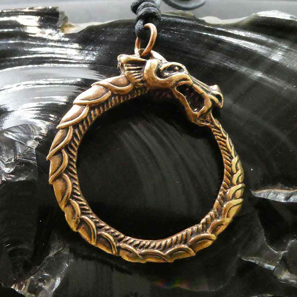 Midgardschlange Schmuck Mittelalter Bronze