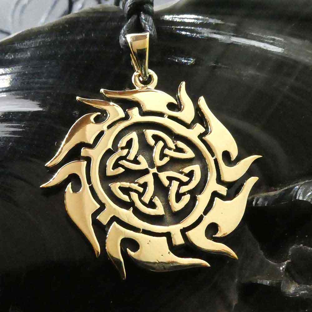 keltische Sonne Schmuck Bronze Anhänger