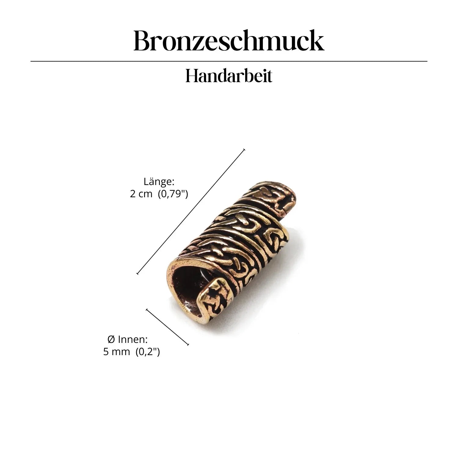 Keltische Knoten Bartschmuck Haarperle Bronze Bead Dreadlock 