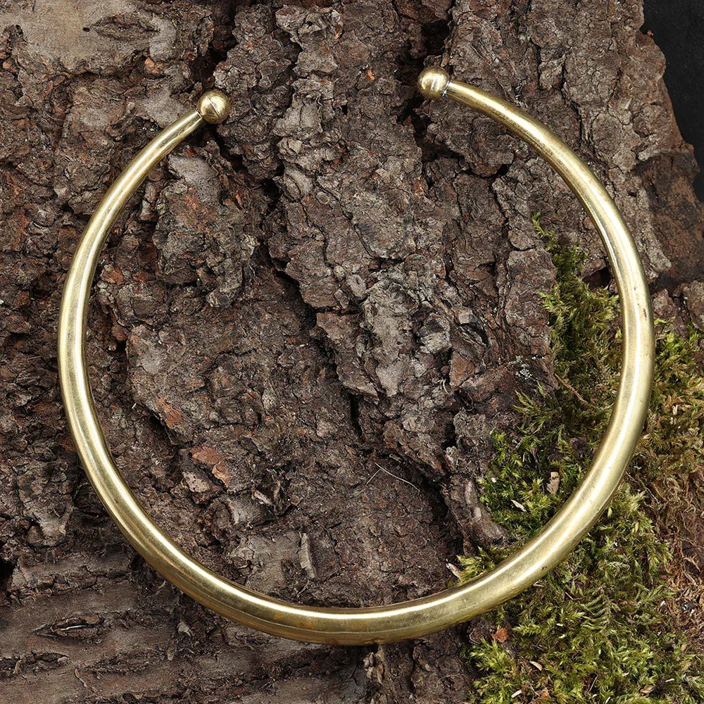 Messing Schichtes Collier Halsreif Design Schmuck