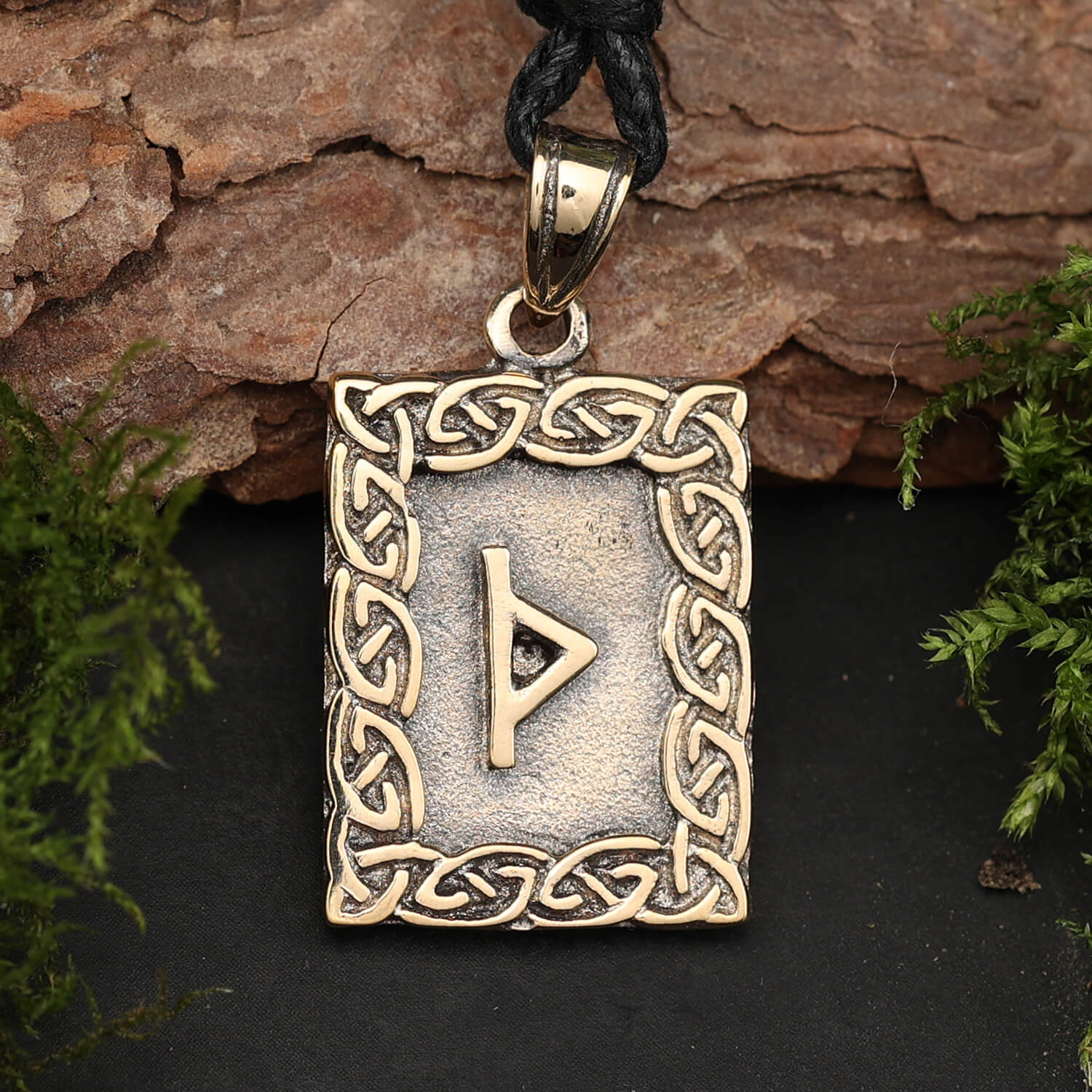 Rune Bronze Jewelry Thurisaz Pendant Elder Futhark