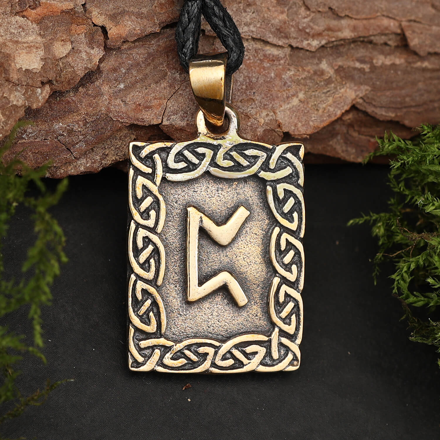 Rune Bronze Jewelry pendant Elder Futhark