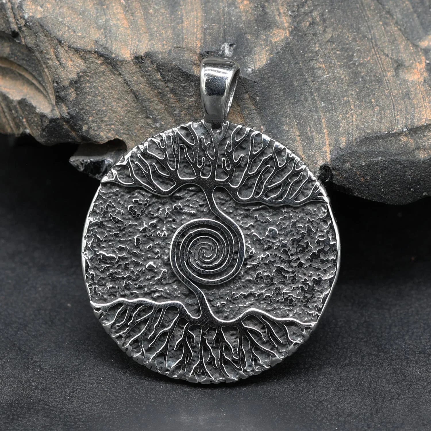 Feiner Lebensbaum Anhänger Edelstahl Schmuck