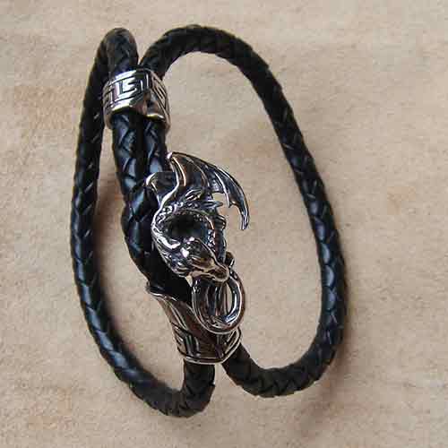 Drache Lederarmband 