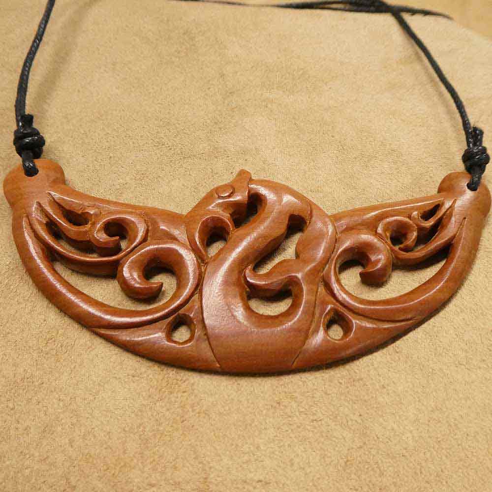 Wooden Celtic necklace, handmade