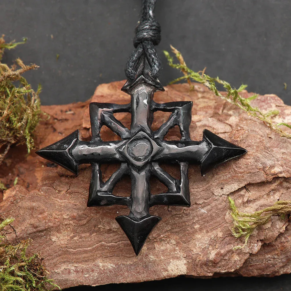 Chaosstern Halskette Horn Schmuck Handarbeit fair gehandelt