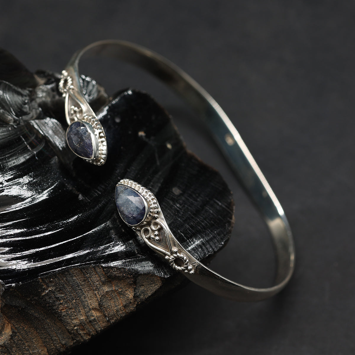 Armschmuck Saphir Edelstein 925 Silber Steinschmuck