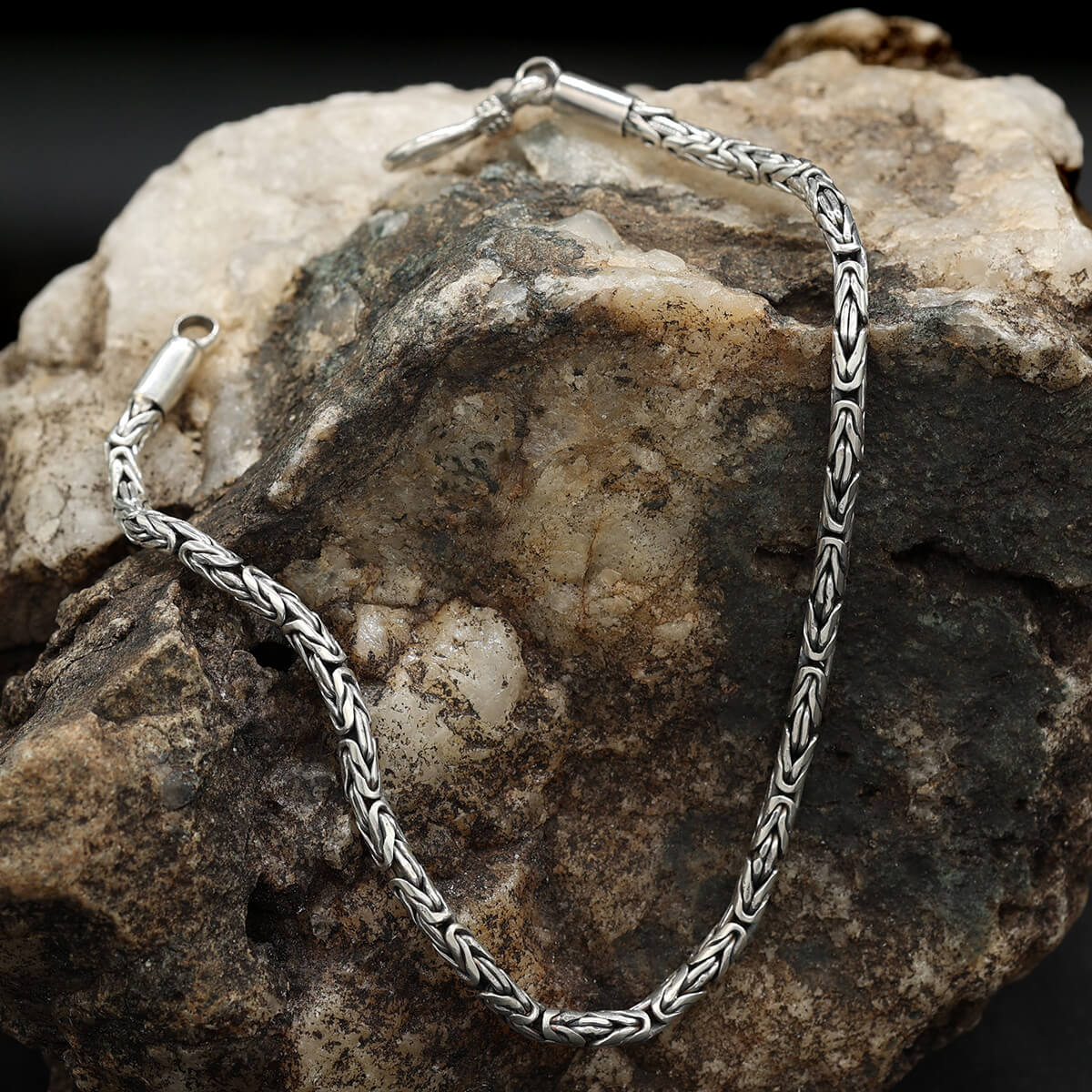 Armschmuck Königskette 2,5mm schlichter Verschluss 925 Silber