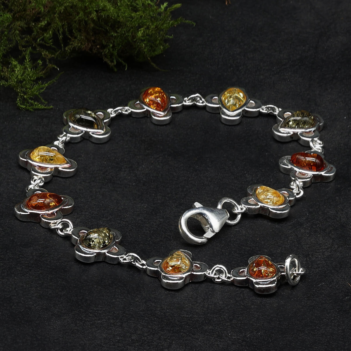 Bernstein Edelstein Armband Silber Armschmuck