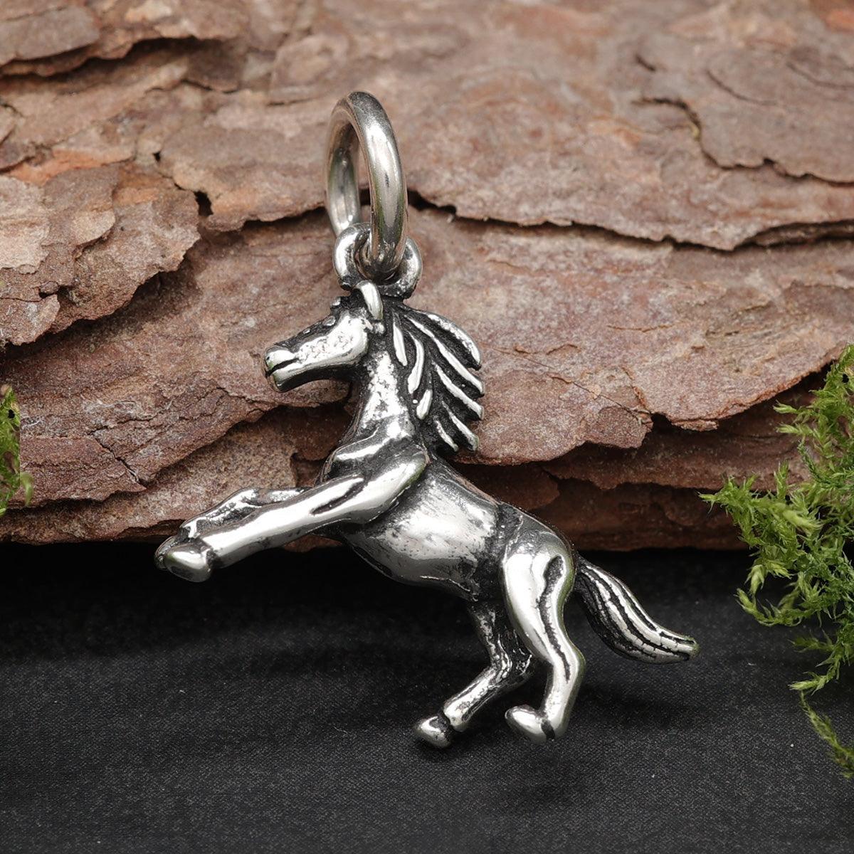 Pferd Silber Anhänger zarter Kettenanhänger 925 Sterlingsilber