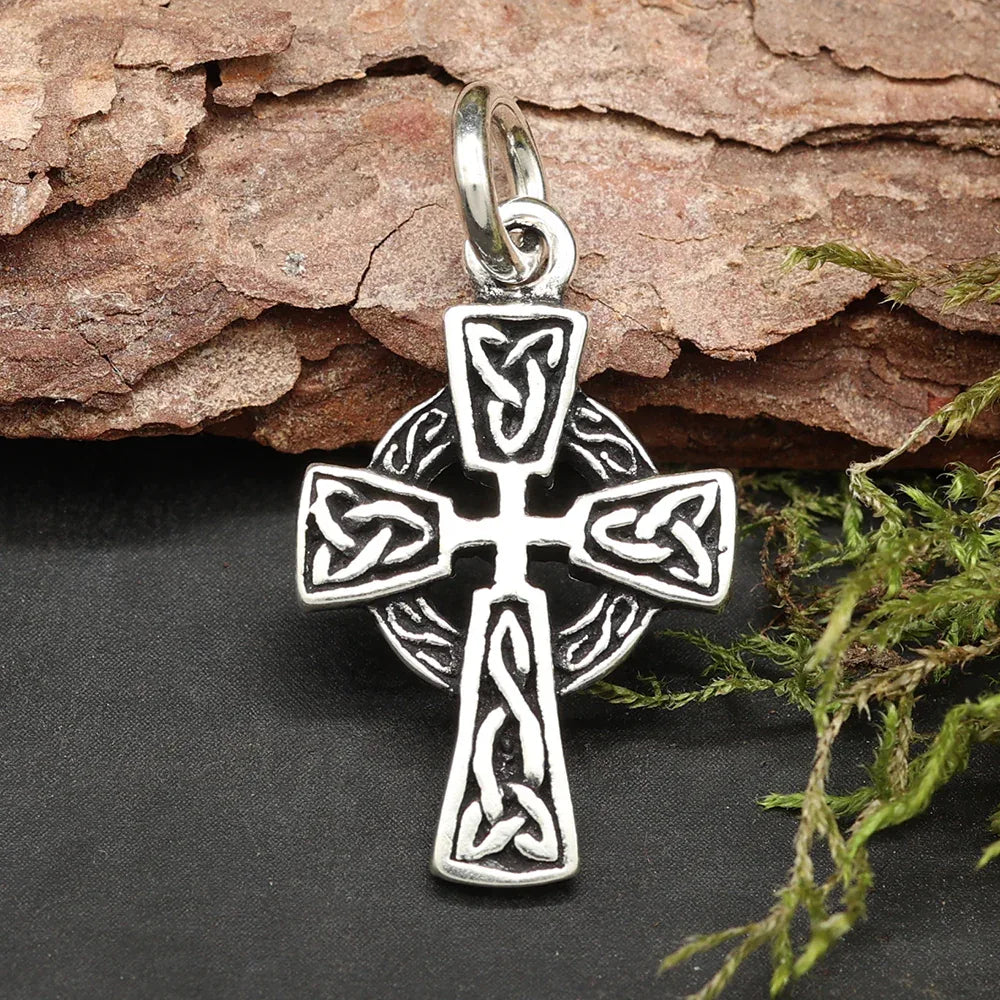 Keltisches Kreuz 925 Silber Anhänger Ketten Schmuck