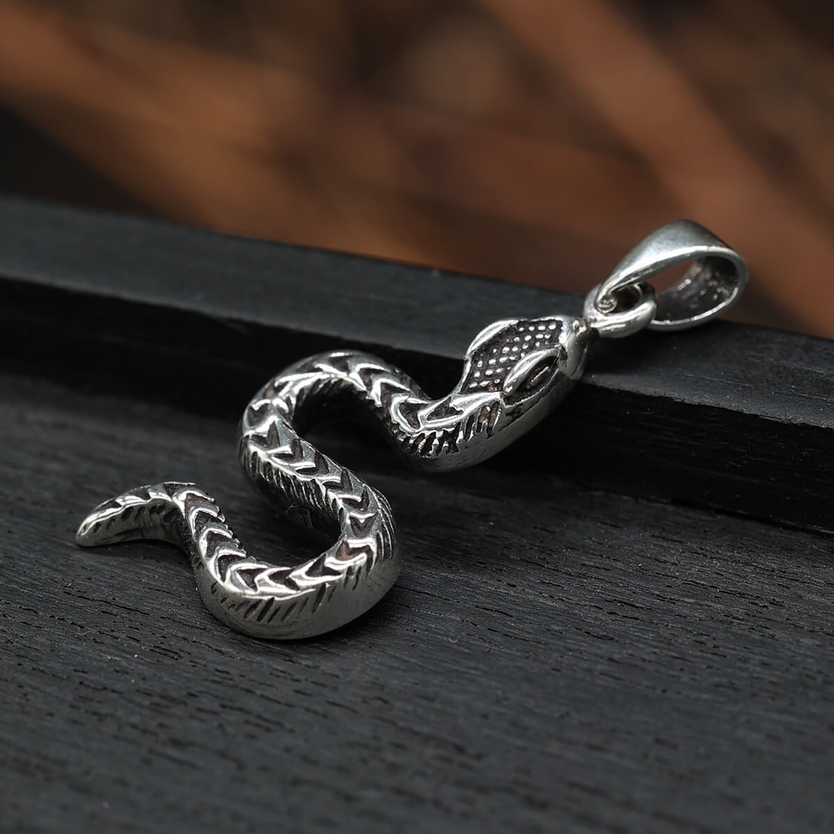 Massive Schlange Silberschmuck Anhänger 925 Silber 