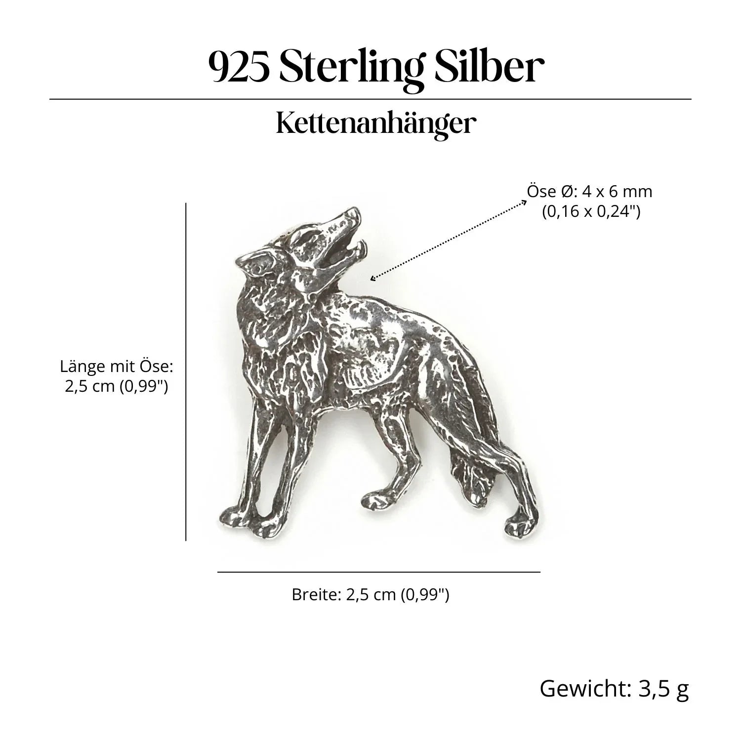 Wolf Jewelry Pendant 925 Silver Necklace Pendant