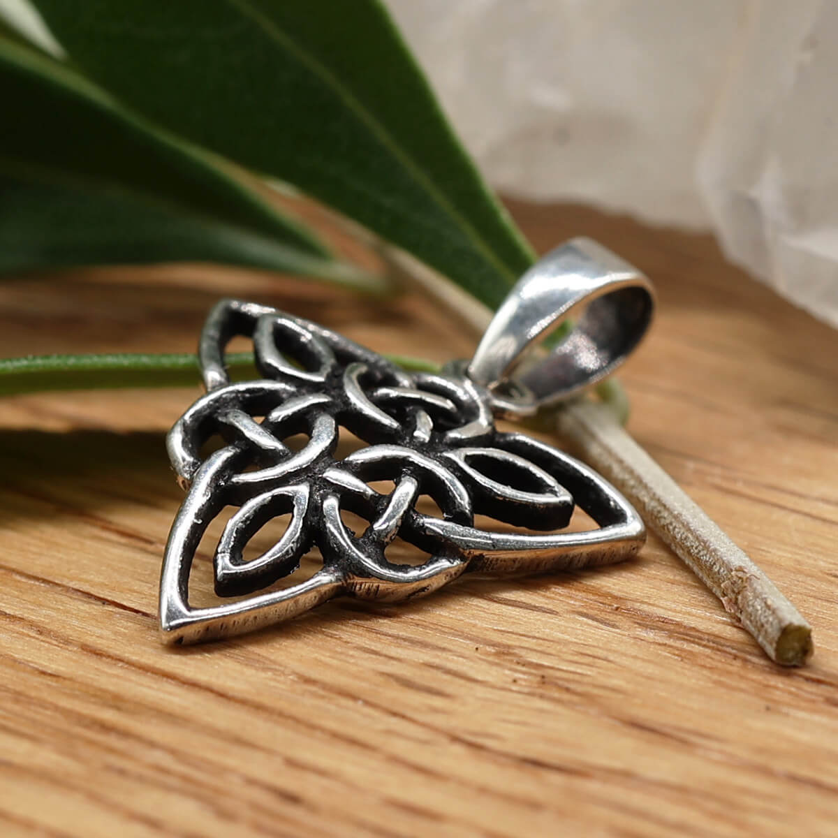Keltischer Silberschmuck Anhänger 925 Silber Dreieck