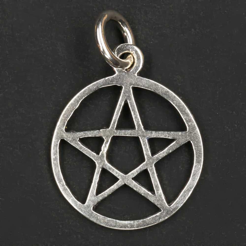 Pentagramm Kettenanhänger 925 Silber  feiner Schmuck für eine Silberkette