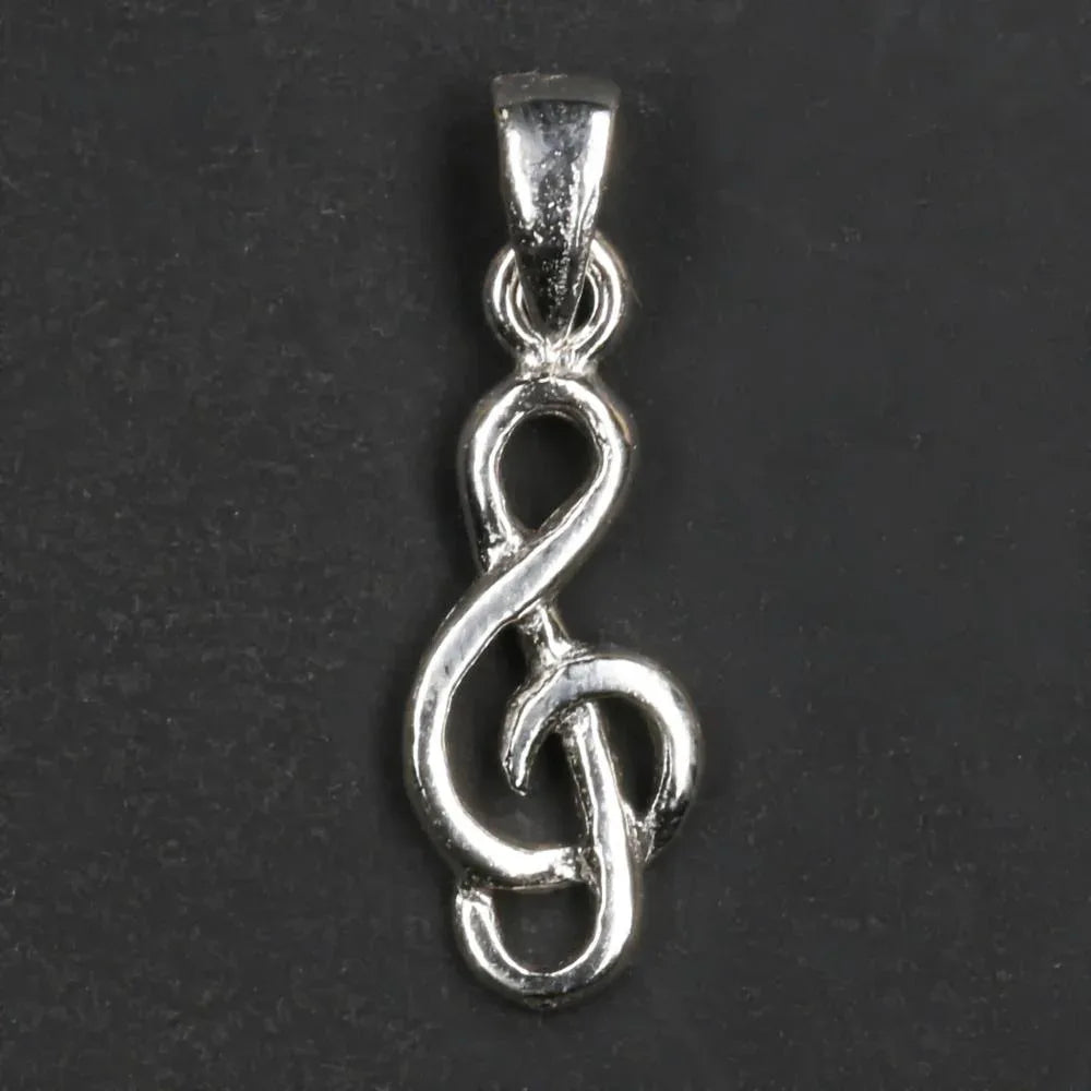 Notenschlüssel Kettenanhänger 925 Silber  feiner Schmuck für eine Silberkette