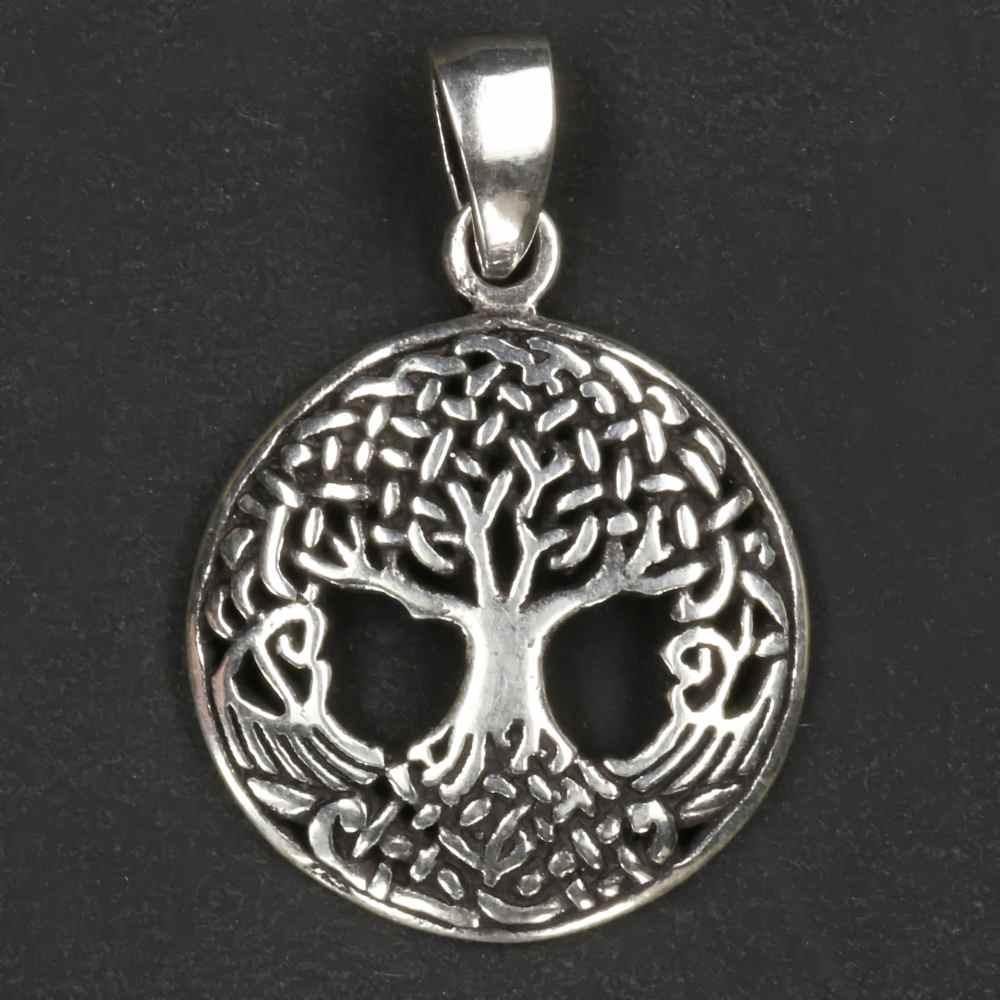 Keltischer Lebensbaum Silber Schmuck Anhänger Sterlingsilber zarter Kettenanhänger