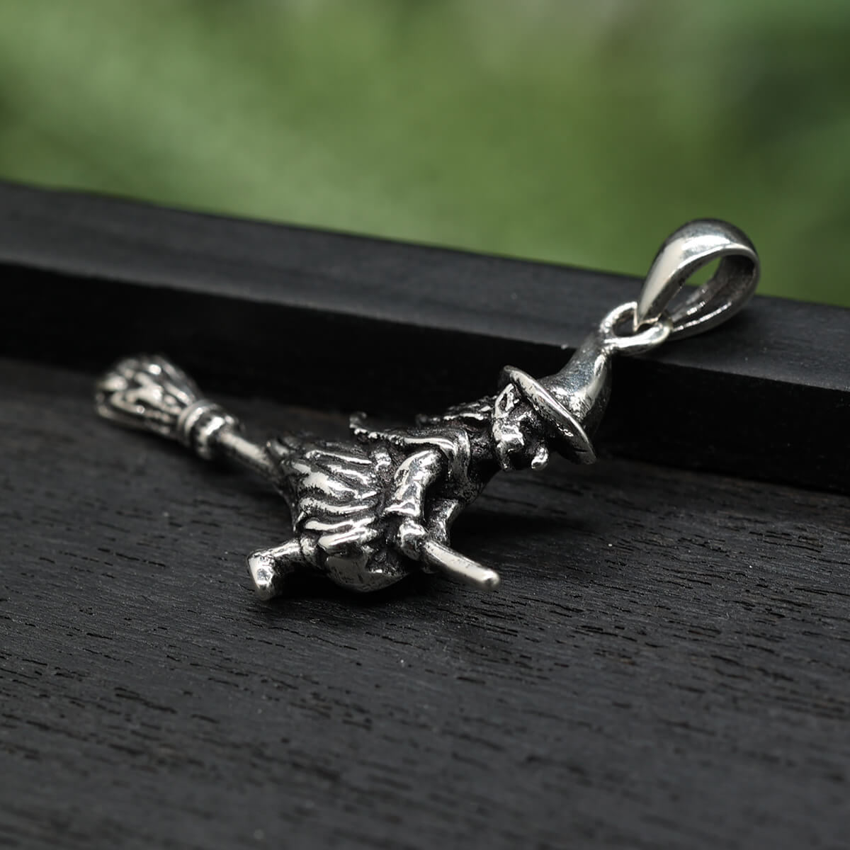 Fliegende Hexe Silberschmuck Anhänger 925 Silber 