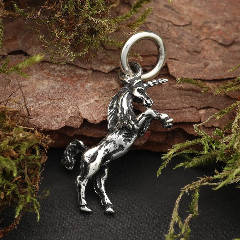Einhorn Silber Kettenanhänger 925 Schmuckanhänger Kette 