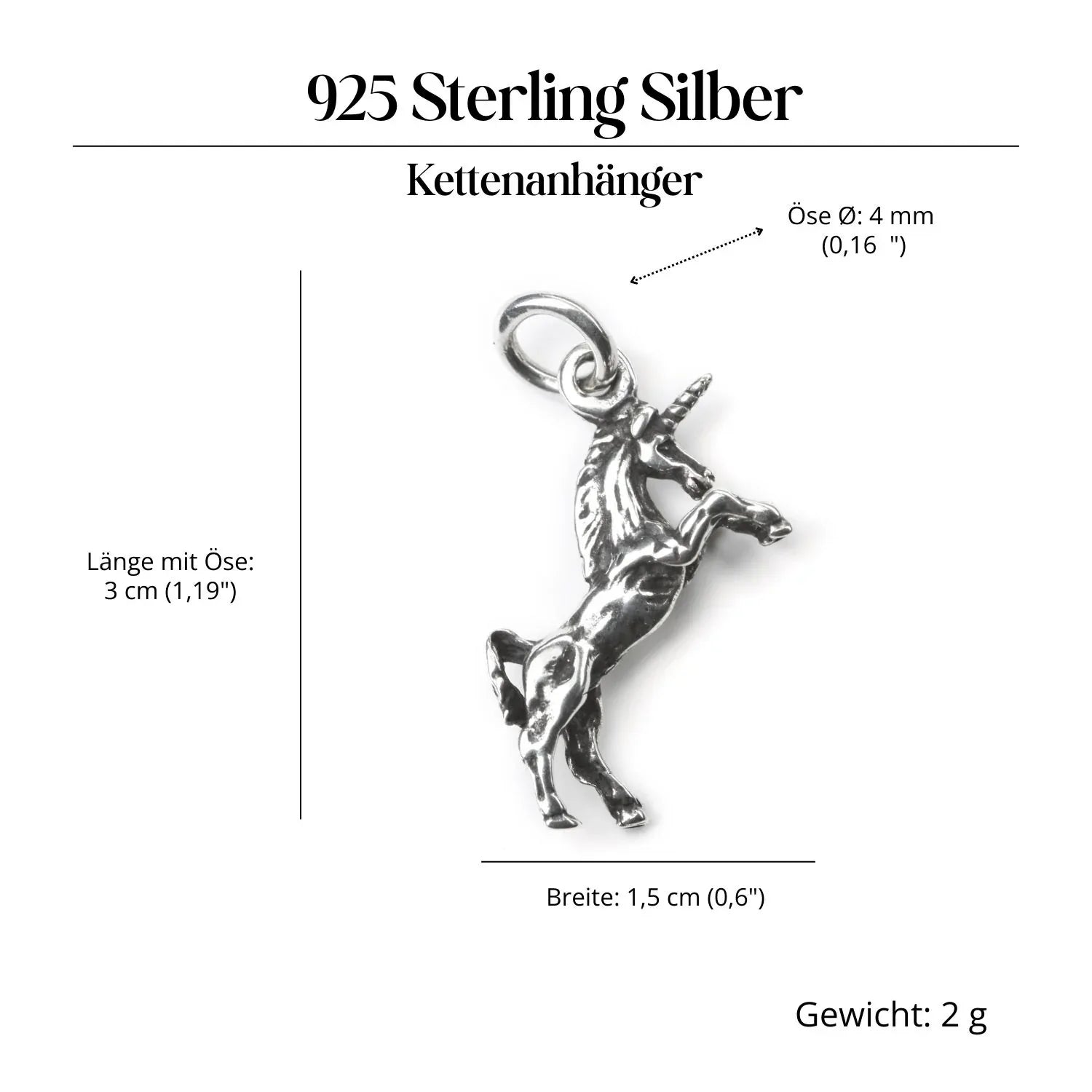 Unicorn Jewelry Pendant Necklace Silver Jewelry 925 Silver
