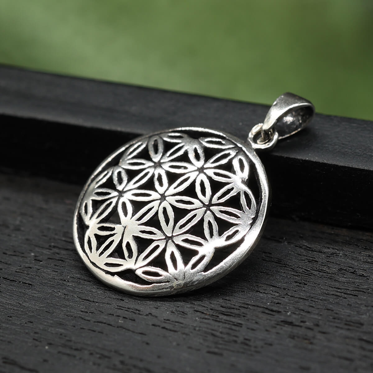Blume des Lebens Silberschmuck Anhänger 925 Silber 