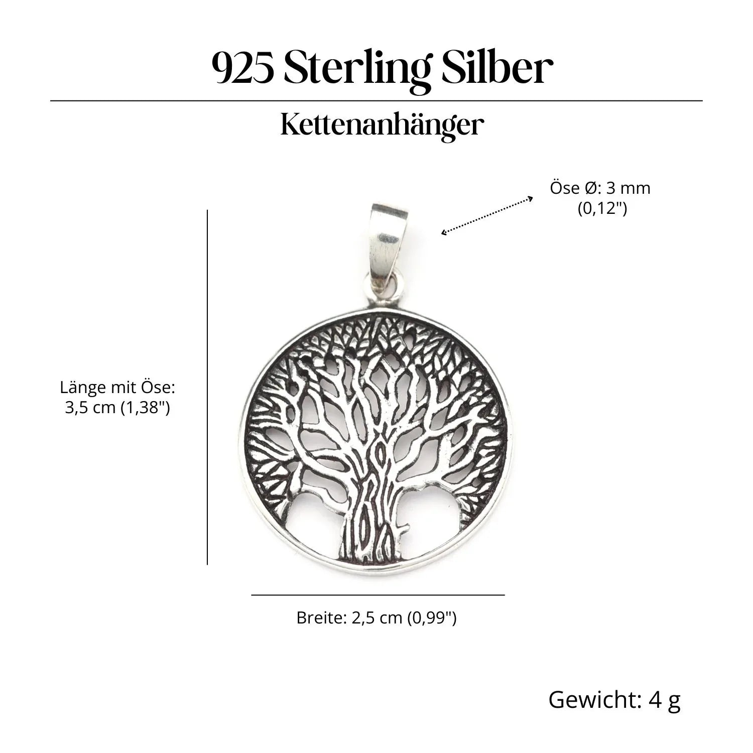 Tree of Life Pendant Jewelry Pendant 925 Silver