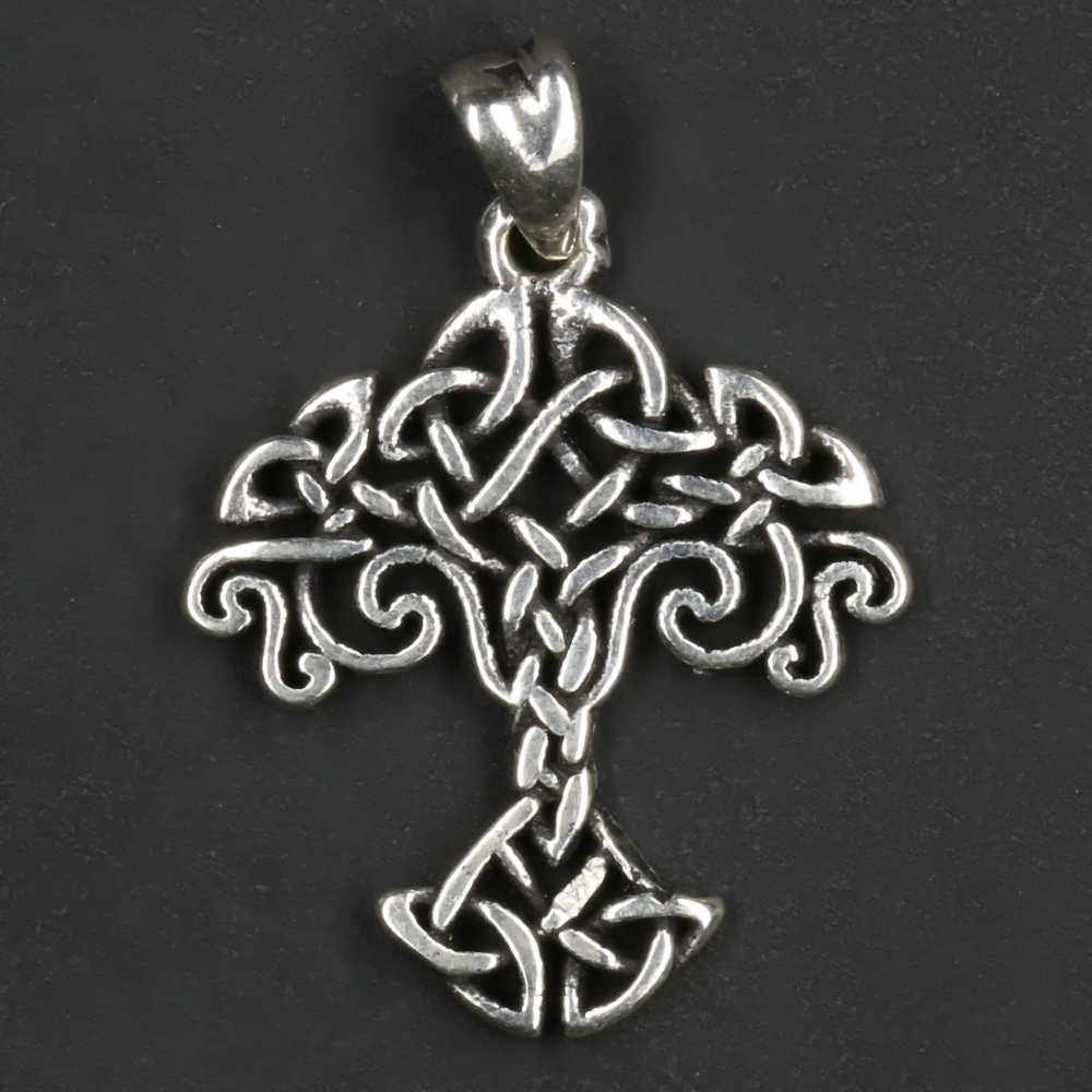 Fein gearbeitete Keltische knoten als Baum Silberschmuck Anhänger 925/000 Silber