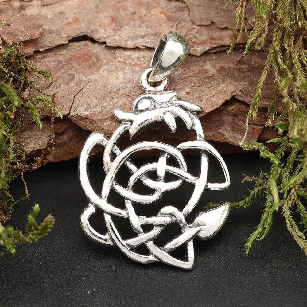 keltischer Drache Silberanhänger Sterlingsilber feiner Schmuck Anhänger 925 Silber 
