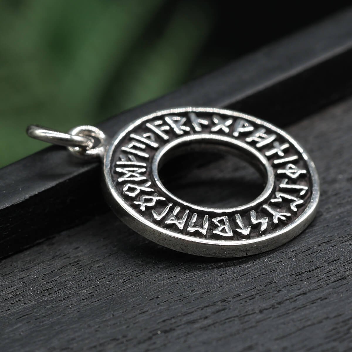 Rune Circle Jewelry Pendant 925 Sterling Silver Runes