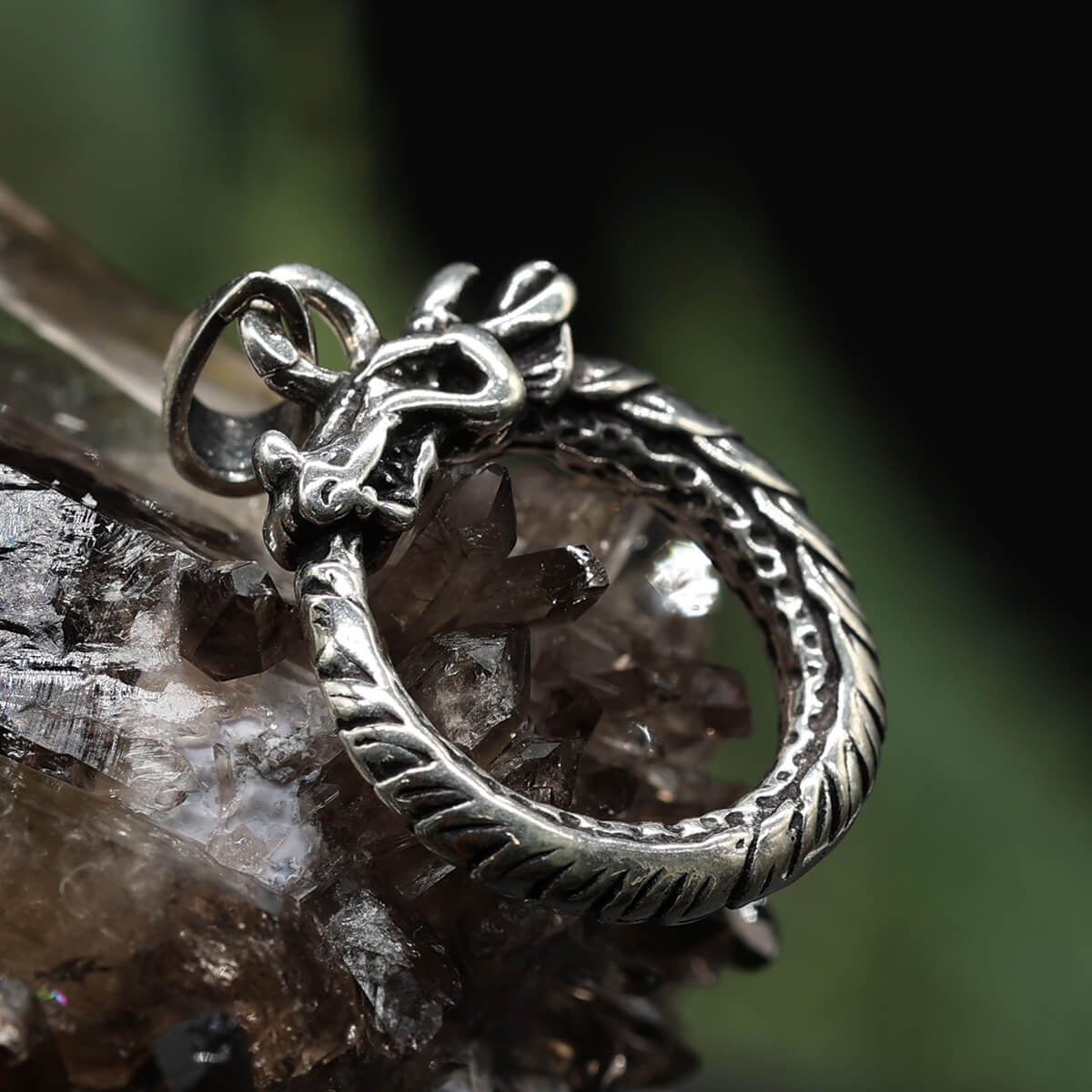 Weltenschlange Schmuckanhänger Silber massiv Damen Schmuck