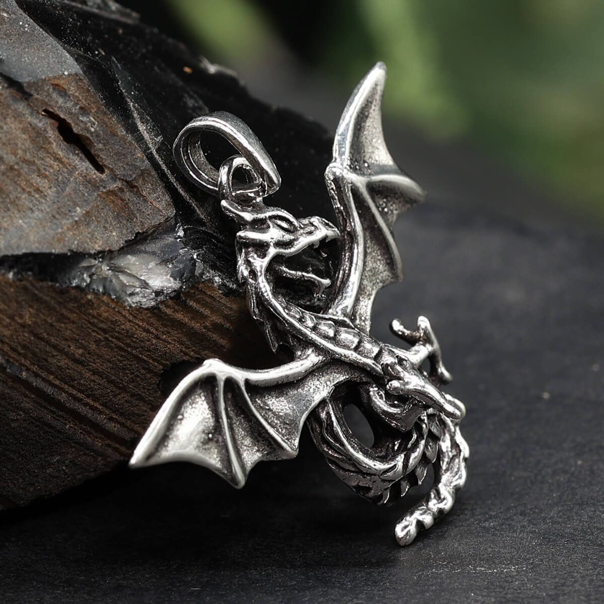 Drache Schmuckanhänger Silber massiv Damen Schmuck