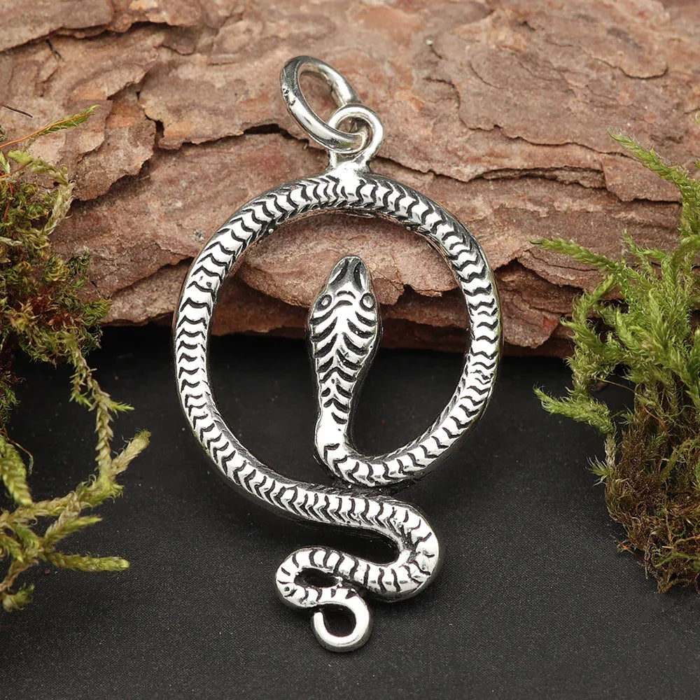 Schlange Silberanhänger 925 Kette Schmuck Anhänger