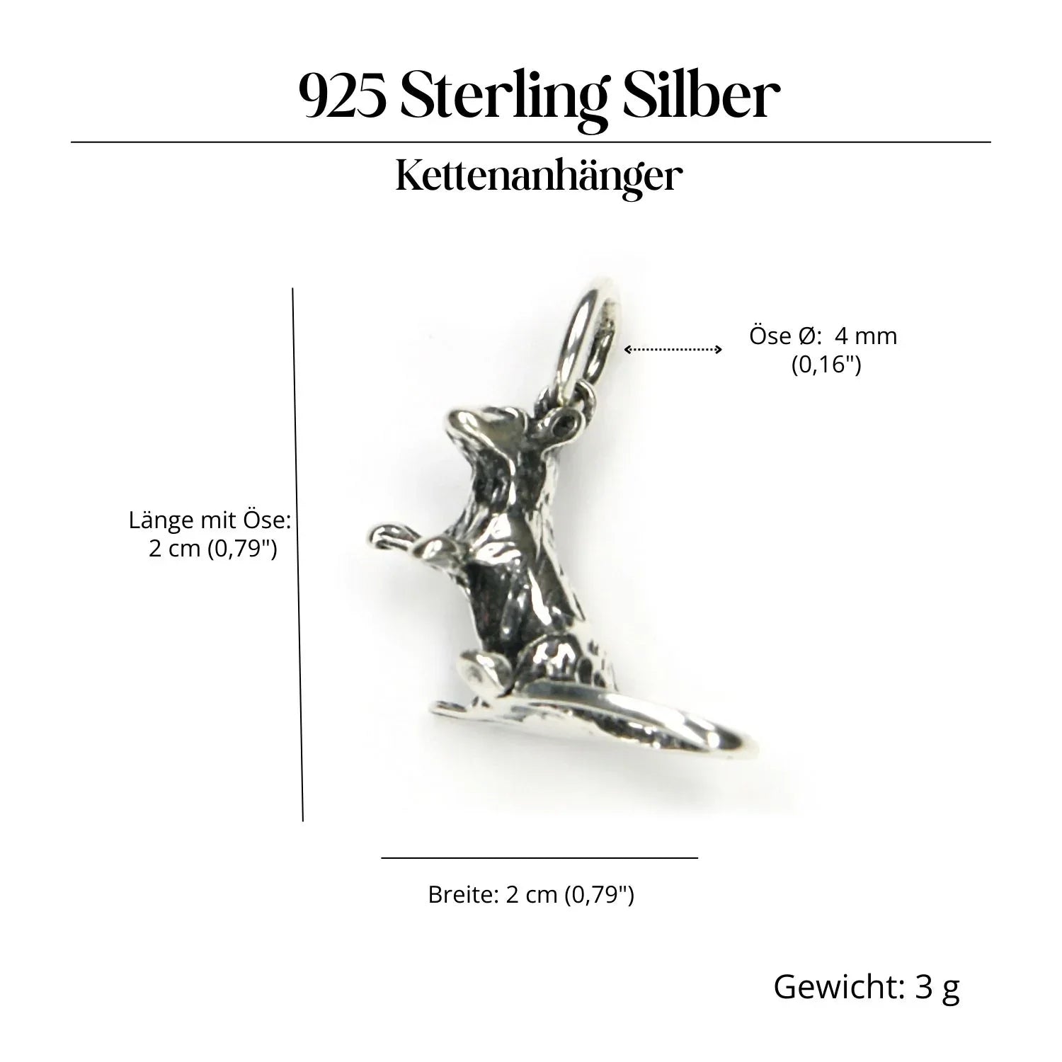 Ratte Schmuck Anhänger 925 Silber