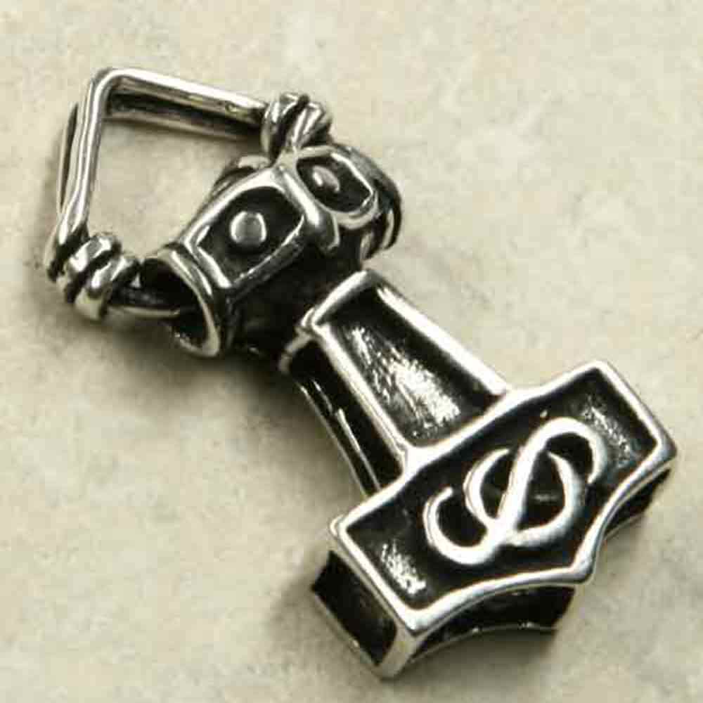 Thors Hammer Kette Silber Anhänger