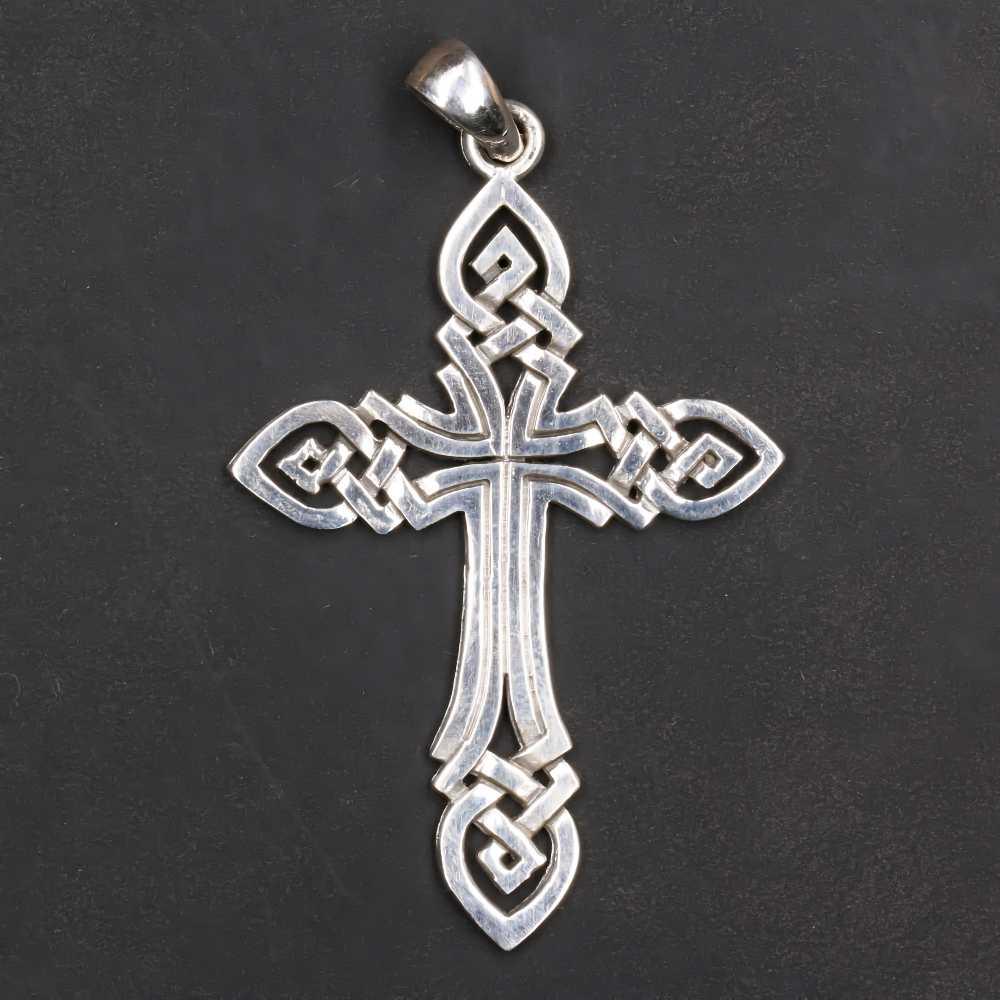 Keltisches Kreuz  Massiv 925er Silber Anhänger Gothic
