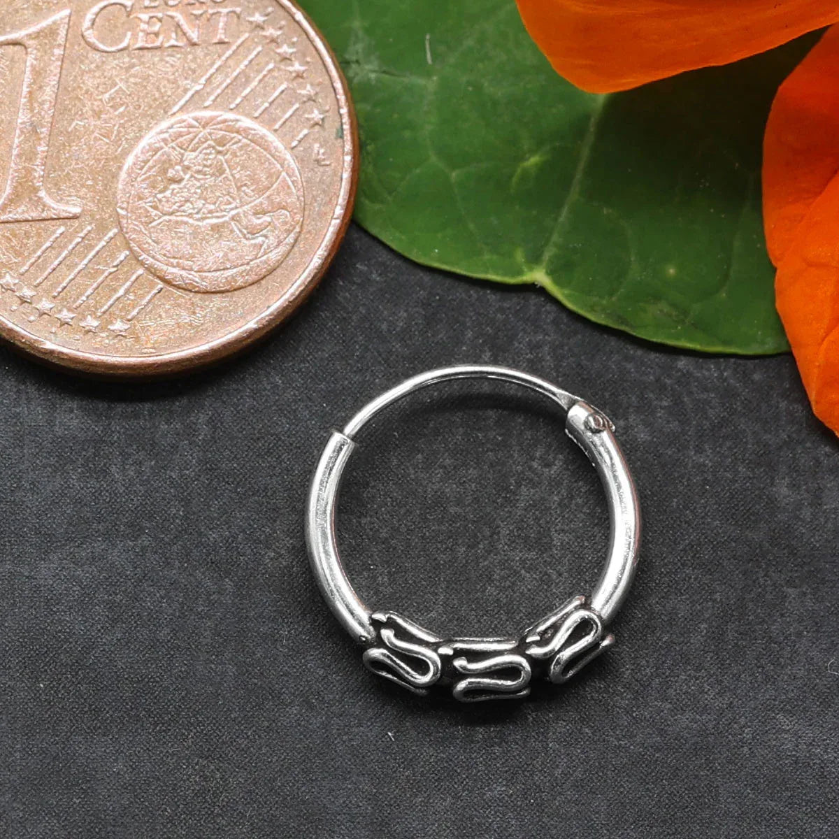 Keltische Creole Sterlingsilber Ohrring 