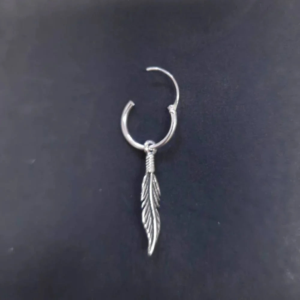 Feder Creole 925 Silber Ohrschmuck hochwertig verarbeitet