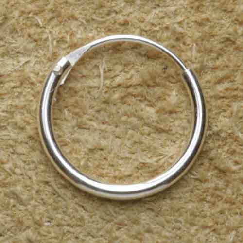 Creole glatt 925 Silber 12 mm