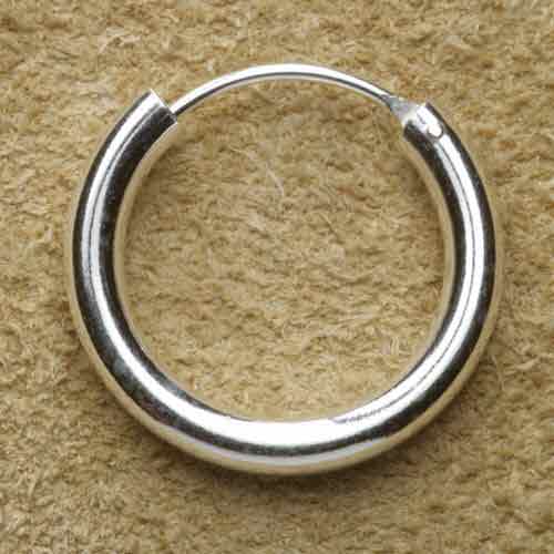 Creole smooth 925 silver 20mm 3mm